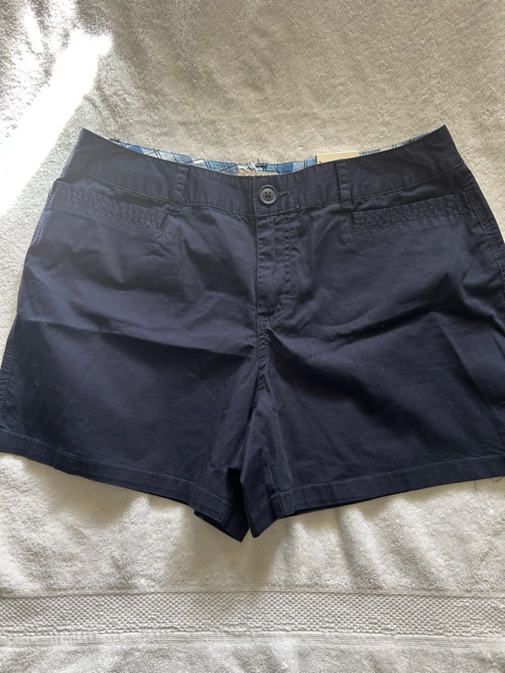 St. John's Bay Navy Women's Cotton Bermuda Shorts